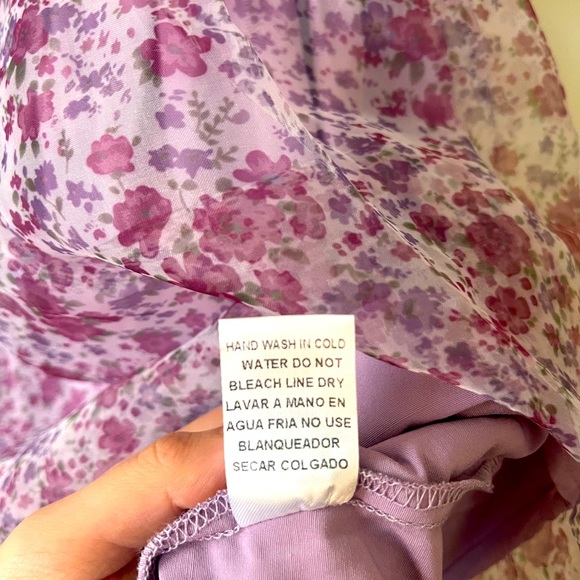 Sweet Stolen Moments Floral Babydoll Dress in Heirloom Lilac - Picture 9 of 10